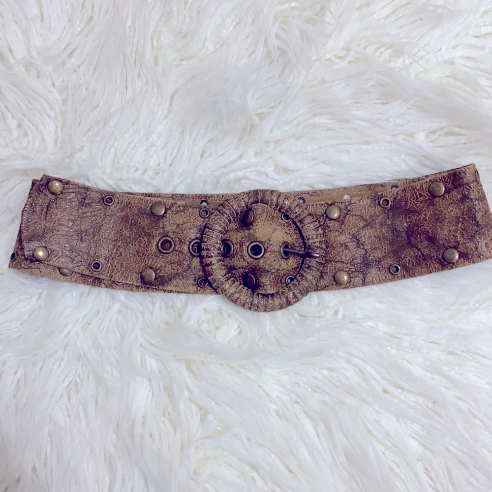 Bebe Distressed Leather Belt